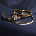 Anastasia Gold Bangle with White Enamel, view 8