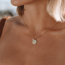 Noemi Hammered Coin and Freshwater Pearl Necklace, view 5