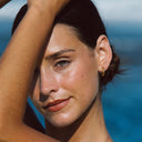 Matilde Hammered Huggie Hoop Earrings, view 8