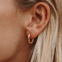 Matilde Hammered Huggie Hoop Earrings