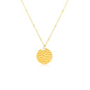 Noemi Hammered Coin and Freshwater Pearl Necklace, view 9
