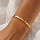 Justine Hammered Textured Cuff Bracelet