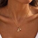 Gwen Gold Hand Charm Paperclip Necklace