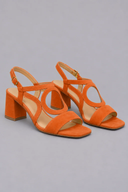 Libby slingback heeled sandals with sculpted straps, view 8