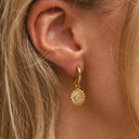 Elisa Sun Hoop Earrings in 925 Sterling Silver