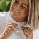 Naomi Gold Sun Coin Pendant Necklace, view 6