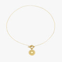 Naomi Gold Sun Coin Pendant Necklace, view 7
