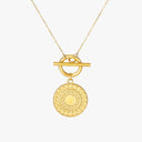 Naomi Gold Sun Coin Pendant Necklace, view 5