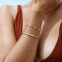 Joelle Flat Herringbone Chain Bracelet, view 10