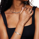 Joelle Flat Herringbone Chain Bracelet, view 15