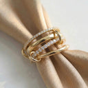Saskia Gold Stacked Ring, view 5