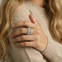 Rhiannon Pavé Stacked Ring, view 3