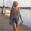 Kirra slim fit sleeveless tank top with Ibiza-inspired look