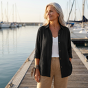 Danica breathable relaxed fit blouse in lightweight fabric, view 2