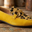 Saffi animal print loafers with polished buckle, view 2