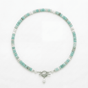 Turquoise Bead Pearl Necklace