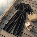 Solene jumpsuit with cinched waist and airy drape, view 8