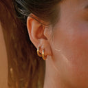 Philippa Thick Hoop Earrings, view 7