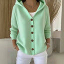 Mila Effortless Comfort - Soft Hooded Knit Cardigan