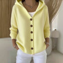 Mila Effortless Comfort - Soft Hooded Knit Cardigan