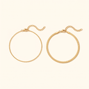 Cora gold anklet set of two
