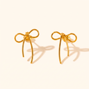 Rosie gold bow earrings