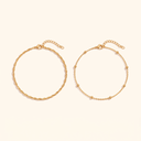 Marin gold layered anklet set