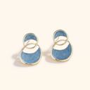 Marina blue enamel drop earrings