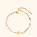 Faith cross anklet