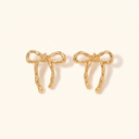 Hallie ribbon bow earrings
