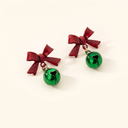Ivy bow bell earrings