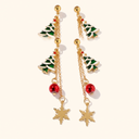 Joy Christmas drop earrings