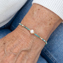Yolanda Minimal Turquoise and Pearl Bracelet