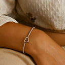 Perrin Heart Tennis Bracelet, view 2