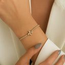 Romilly Gold Heartbeat Bracelet, view 2