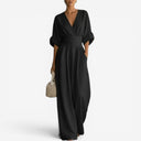 Solene jumpsuit with cinched waist and airy drape, view 14