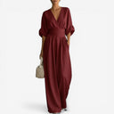 Solene jumpsuit with cinched waist and airy drape, view 13