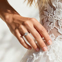 Mila Gold Clover Halo Ring, view 2