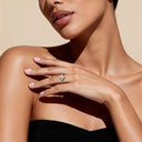 Mila Gold Clover Halo Ring, view 4