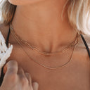 Millie Layered Paperclip and Snake Chain Necklace