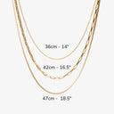 Cassandra Triple Layered Chain Necklace, view 5