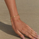 Louise Herringbone and Rope Chain Layered Bracelet, view 10