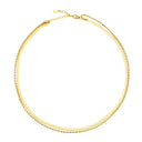 Corinne Herringbone & Rope Chain Layered Necklace, view 10