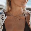 Millie Layered Paperclip and Snake Chain Necklace, view 5
