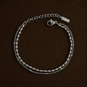 Blanche Layered Pebble and Beaded Chain Bracelet, view 7
