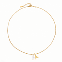 Una Initial Letter and Baroque Pearl Necklace, view 8