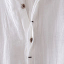 Freycinet Men's Cotton Linen Short Sleeve Button Shirt, view 7