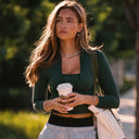 Corinne Herringbone & Rope Chain Layered Necklace, view 8