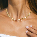 Corinne Herringbone & Rope Chain Layered Necklace, view 15