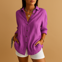 Danica breathable relaxed fit blouse in lightweight fabric, view 12